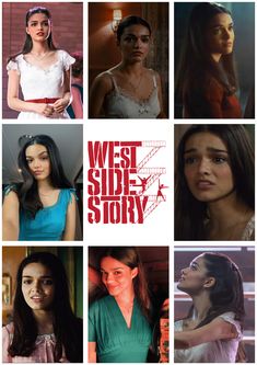 the poster for west side story shows many different women in various outfits and hair styles