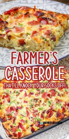 the cover of farmer's casserole is shown