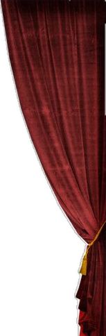 an image of a red curtain that is open to show the word, i love you