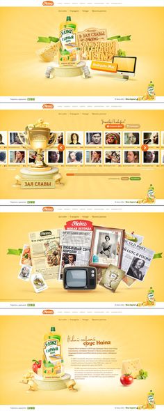 an image of the website design for food and drink company, with many different layouts