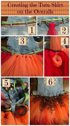 the instructions for how to make a tutu skirt on an old pair of jeans