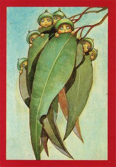 an image of a group of people sitting on top of a leaf