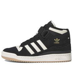 Adidas Forum Mid, Adidas Forum, Sneakers Adidas, Mid Top, Round Toe Heels, Hi Top, Skate Shoes, Stylish Sneakers, Black Cream