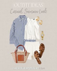 Summer Outfit 2024, Going Shopping Outfit, East Coast Summer Outfits, Summer Mom Outfits, Classic Summer Outfits, Mom Outfit, Summer Capsule Wardrobe, Coastal Grandma