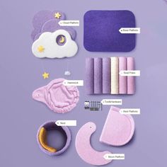 the instructions for how to make a felt cloud and other things that are in it