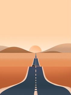 an image of a road going through the desert