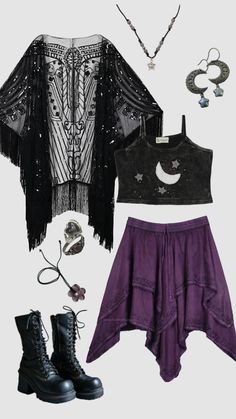 Stevie nicks inspired outfit #outfitinspo #vintage #boho #whimsigoth #stevienicks Hippy Goth Outfits, Hippie Clothes Aesthetic, Cheap Streetwear, Stevie Nicks, Hippie Outfits, Goth Outfits