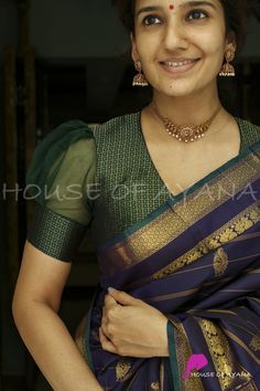 Dhavani Blouse Ideas, House Of Ayana Blouse, Simple Blouse Designs Images, Blouse Sleeves Design, House Of Ayana, House Of Blouse, Blouse Ideas