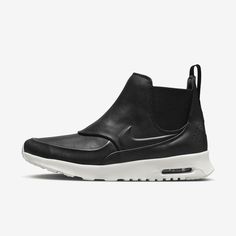 The modern Nike Air Max Thea Mid Women's Shoe comes equipped with updated design details comfort all year long. Nike Wedge Sneakers, Cyberpunk Outfit, Nike Wedges, Black Casual Shoes, Black Suede Shoes, Awesome Shoes, Air Max Thea, Nike Air Max Thea, Women Nike