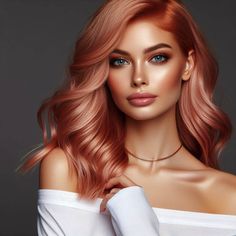 Beautiful woman with gorgeous rose gold hair color. Fall Balayage Hair, Coffee Hair Color, Fall Hair Inspiration, Fall Hair Highlights, Dark Fall Hair Colors, Dark Fall Hair, Hair Dye Tips