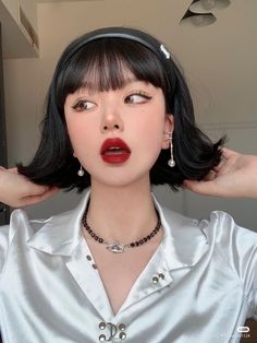 Short Hair Styles Anime, Hair Styles Anime, Hair Reference, Portrait Inspiration, Pretty Makeup, Aesthetic Hair, Ulzzang Girl, Makeup Inspo, Pretty Face