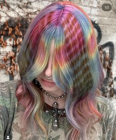 Coloured Streaks In Hair, Oil Spill Hair, Hairstyles Dyed, Hair Consultation, Color Streaks, Hair Idea, Hair 2024