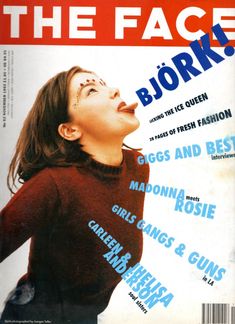 the face magazine cover with a woman singing into her mouth and words above her head