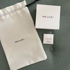 Brand New - Perfect For Using Or Gifting! Luxury Jewelry Packaging Design, Mejuri Store, Mejuri Packaging, Mejuri Heirloom Ring, Mejuri Croissant Ring, Jewelry Store Branding, Jewelry Packaging Design, Jewelry Packaging, Polish Jewelry