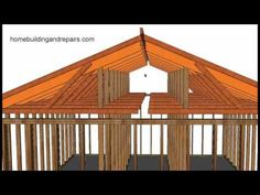 an image of a house being built with wood framing and roof trussing on it