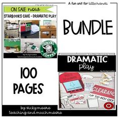 a poster with words and pictures on it that say,'bundle 100 pages '