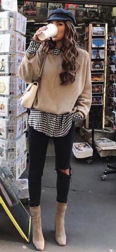 Pötikare Nasıl Kombinlenir, Nasıl Giyilir?, Casual Interview Outfit, Popular Fall Outfits, Pretty Winter Outfits, Clothes Shops, Cooler Style, Style Inspiration Casual, Cozy Winter Outfits, Black Outfits, Trendy Fall Outfits