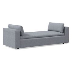 a gray chaise lounger on a white background