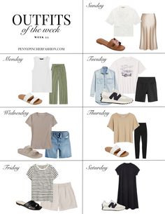 Capsule Wardrobe 2024 - Penny Pincher Fashion Summer Vacation Capsule Wardrobe 2024, Petite Capsule Wardrobe, Year Round Capsule Wardrobe, Triangle Outfits, Minimalist Summer Wardrobe, Leisure Outfits, Capsule Style, Feminine Tomboy