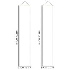 the measurements for two tall candles are shown