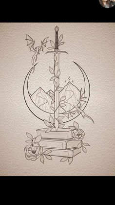 Dungeons And Dragons Tattoos, Witchy Floral Tattoo, Tattoo Book Lover, Book Lover Tattoo Ideas, Book Inspired Tattoos, Book Lover Tattoo, Witchy Tattoos, Book Tattoos, Bookish Tattoos