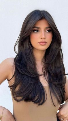 Brown Hair Inspo, Haircuts For Medium Hair, Haircuts Straight Hair, Long Layered Hair