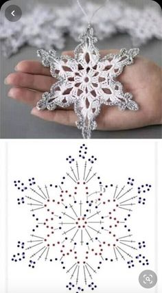 an ornament that looks like a snowflake