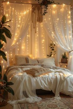 Bedroom Aesthetic Cozy, Boho Style Bedroom, Cozy Fall Bedroom, Sanctuary Bedroom, Fall Bedroom, Bohemian Bedroom Decor