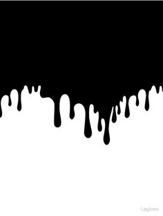 dripping black paint on white background