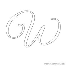 the letter w is made up of two lines and has been drawn in one line