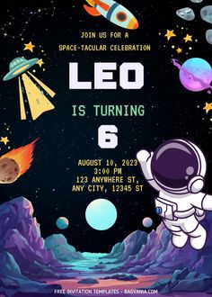 an astronaut birthday party with space and stars