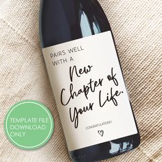 a bottle of wine with a label that says, paris well with a new charter of your life