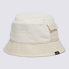 Headwear gets an upgrade in the Vans Pocket Bucket Hat, made of cozy polar fleece to protect you from the elements. Topped with a stylish twill visor and classic Vans® embroidery, it also features a sneaky stash pocket. Crown: 100% Polyester fabric Visor: 100% Cotton fabric Polar fleece bucket hat Twill visor Stash pocket Vans embroidery | Vans Pocket Bucket Hat Small/Medium Vans Embroidery, Fleece Bucket Hat, Classic Vans, Vans Logo, Platform Mary Janes, Snowboard Boots, Kids Socks, Polar Fleece, Shirt Accessories