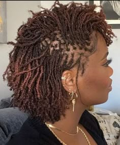 Short Microlocs Styles, Braids Hair Ideas, Short Microlocs, Microlocs Styles, Sisterlocks Hairstyles, Braid Locs, Sisterlocks Styles Updo, Short Dreadlocks, Lock Styles