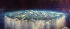 an artist's rendering of the earth in space