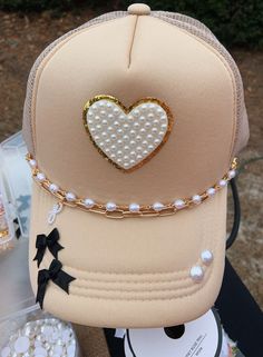 Hats are adjustable in the back and adult size. The hat chains are removable with clasps on each end. Chains can be clasps to any hat with a netted back. Product will be ready to ship out within a week of ordering. Trucker Hat Chains, Diy Trucker Hat Ideas, Hat Chain, Diy Hats, Bling Hat, Hat Bar, Vintage Style Hat, Custom Trucker Hats, Hat Bands