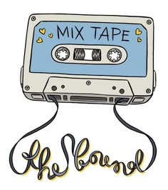 an old fashioned cassette tape with the words mix tape above it and below it, there is