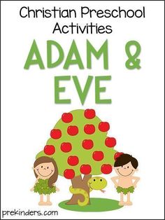 These activities for the Bible story of Adam & Eve are a great resource for a Christian preschool, Sunday school, or a home Bible lesson. Your pre-k students will enjoy the sequencing, play dough mat, mini-book, draw-it pages, Bible verse printables, and more. Take advantage of all the free printables and fun activities to make the Bible story of Adam and Eve hands-on and interactive for your preschool class! Adam And Eve Bible, Toddler Bible Lessons, Bible Story Activities, Toddler Bible, Preschool Sunday School, Christian Preschool, Toddler Lessons, Christian Activities