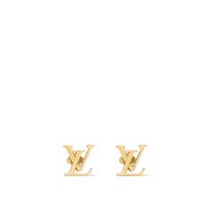 LOUIS VUITTON® - Lv Iconic Earrings - Golden Louis Vuitton Stud Earrings, Louie Vuttion Earrings, Louis Vuitton Products, Louis Vuitton Jewellery, Lv Earrings Louis Vuitton, Ny Shopping, Lv Earrings, Channel Earrings, Lv Jewelry