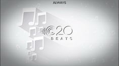 an abstract music background with musical notes and the words'20 beats'on it