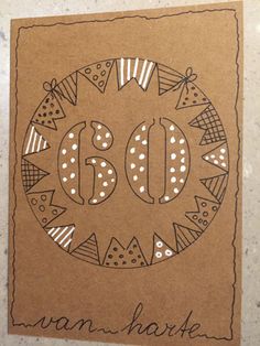 a brown card with the word 80th birthday on it