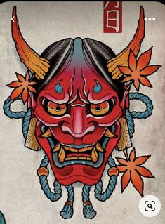 Hannya Maske Tattoo, Mascara Hannya, Hannya Maske, Samurai Mask Tattoo, Oni Maske, Japanese Demon Tattoo, Japanese Mask Tattoo, Oni Mask Tattoo, Oni Tattoo