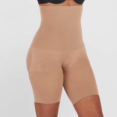 Our Remarkable Results mid-thigh shaping short uses breathable, comfortable compression to tone the tummy and thighs, and also give you a perky rear view. Best of all? The high-waist construction provides added tummy control and eliminates muffin top, while the lightweight, seamless design offers sleek, easy wear for every day. Color: Café Au Lait. Gender: female. Age Group: adult. Pattern: Solid. Material: Nylon. Shaping Tights, Shapewear Dress, Waist Shapers, Black Seamless, Shapewear Bodysuit, Black High Waist, Easy Wear, High Waisted Shorts, Shapewear