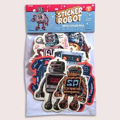 the sticker robot is in its package