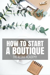 the cover of how to start a boutique, with flowers and office supplies on it