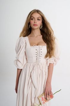 Queen Guinevere, Cotton Corset, Silk Dressing Gown, Fair Outfits, Corset Skirt, Puff Dress, Waist Dress, Sweater Accessories, Diy Inspiration