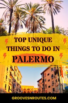 the top unique things to do in paleno with palm trees and buildings behind it