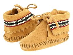 Minnetonka Kids Braid Bootie (Infant/Toddler) Minnetonka Moccasins, Baby Moccasins, Braids For Kids, Crib Shoes, Tan Suede, Kids Boots, Ugg Australia, Soft Suede, Infants