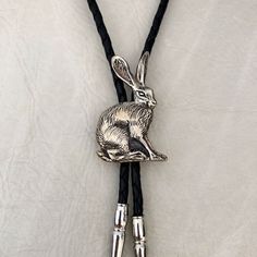 Jackrabbit Bolo Tie Rabbit Bunny Hare Necklace Gold Animal - Etsy Gold Animals, Jack Rabbit, Desert Cactus, Funky Jewelry, Bolo Tie, Brass Gold, Tie Accessories, Base Metal, Cute Jewelry