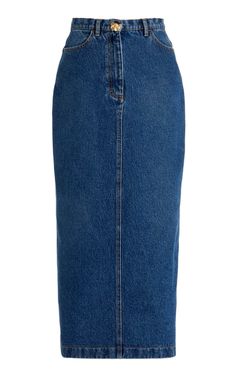 Pencil Midi Skirt, Midi Skirt Pencil, Style Me, Blue Denim, Midi Skirt, Pencil